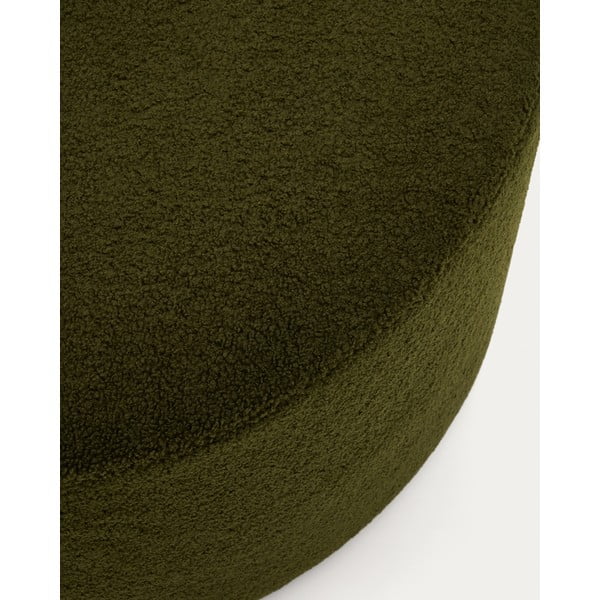 Zielony puf z materiału bouclé Kaeli – Kave Home-image-1