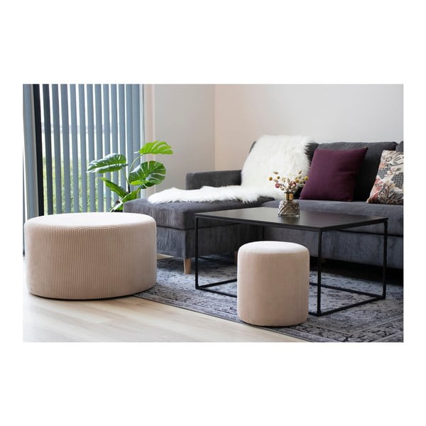 Czarny stolik z metalową konstrukcją House Nordic Vita, 90x60 cm-image-3