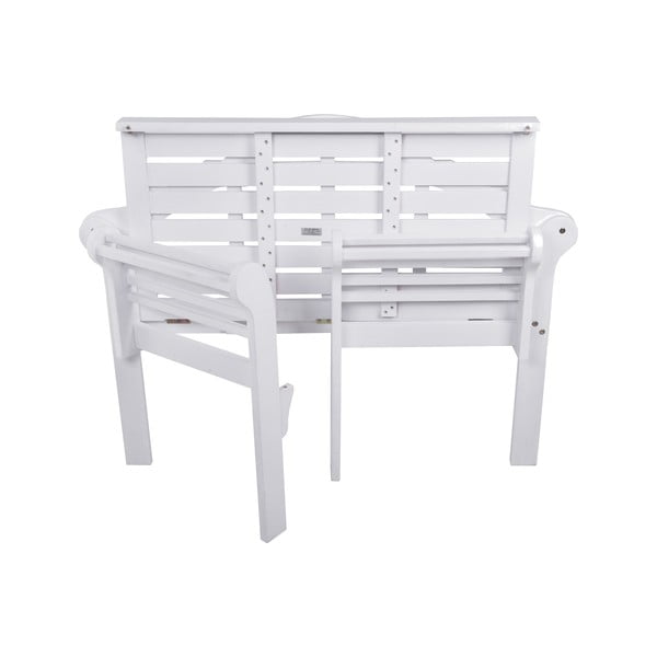 Biała drewniana ławka ogrodowa Pattaya – Garden Pleasure-image-2