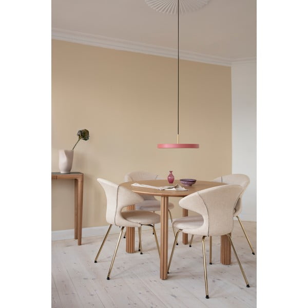 Różowa lampa wisząca LED z metalowym kloszem ø 43 cm Asteria Medium – UMAGE-image-1