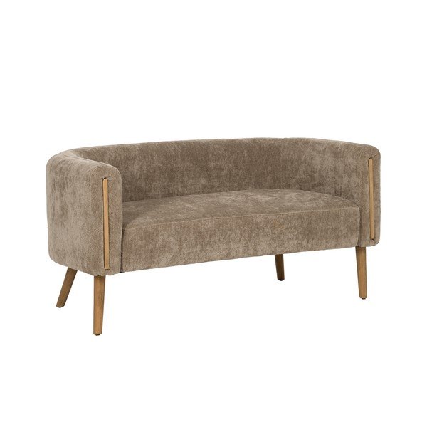 Brązowa sofa  z tkaniny szenilowej 142 cm Birch – Ixia-image-2