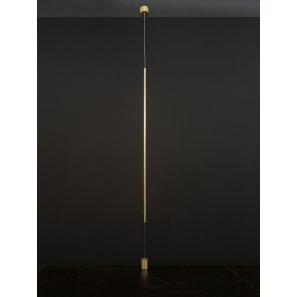 Aluminiowa lampa stojąca LED w kolorze mosiądzu (wysokość 300 cm) Elettra – Nova Luce-image-1