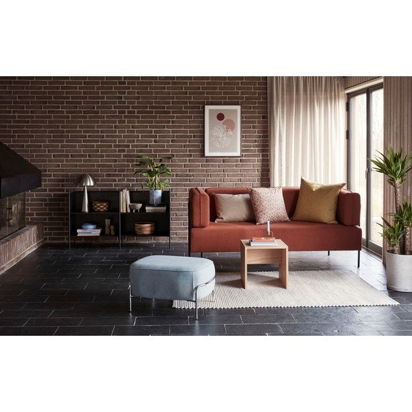Pomarańczowa sofa z metalową konstrukcją Hübsch Block-image-1