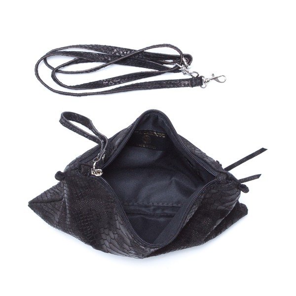 Torebka skórzana Carlita, czarna-image-3