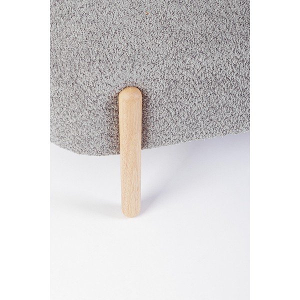 Szara tapicerowana ławka z materiału bouclé Dayla – Bizzotto-image-1