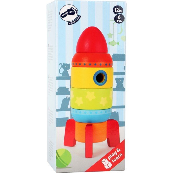 Dziecięca drewniana układanka Legler Rocket-image-1