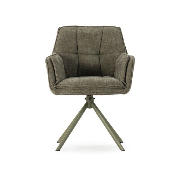 Zielone tapicerowane fotele jadalniane zestaw 2 szt. Keiko – Marckeric-image-2