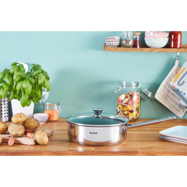 Patelnia z pokrywką ze stali nierdzewnej ø 24 cm Cook Eat – Tefal-image-1