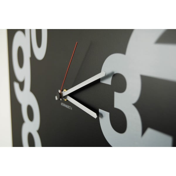 Zegar ścienny dESIGNoBJECT.it Numbers Circle Black, 50 x 50 cm -image-4