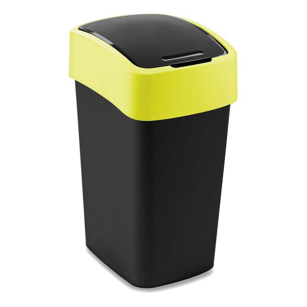 Żółty/czarny plastikowy kosz na śmieci do segregacji odpadów 25 l Flip Bin – Curver