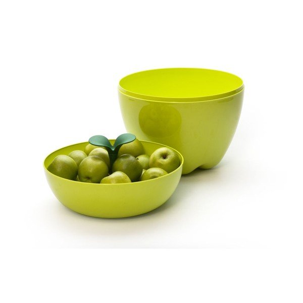 Miska z przykrywką QUALY Mini Happle Container, zielona-image-1
