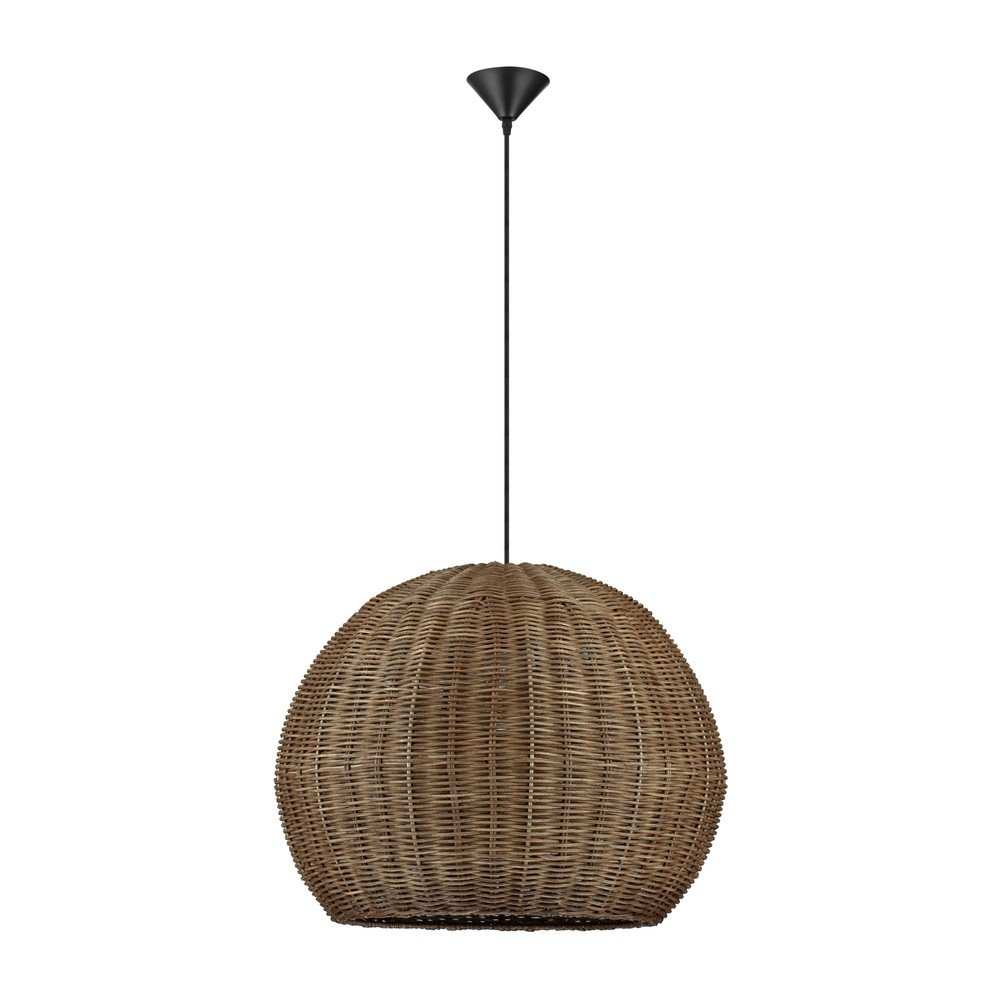 Rattanowa lampa wisząca w naturalnym kolorze ø 39 cm Rielo – Nova Luce