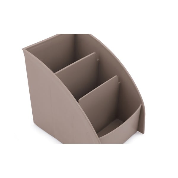 Beżowy plastikowy organizer łazienkowy na kosmetyki – Hermia-image-3