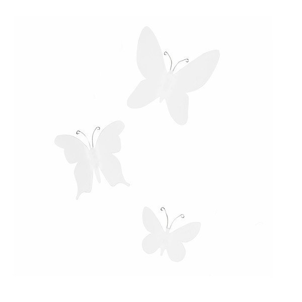 Zestaw 9 białych dekoracji ściennych 3D Umbra Butterflies-image-1