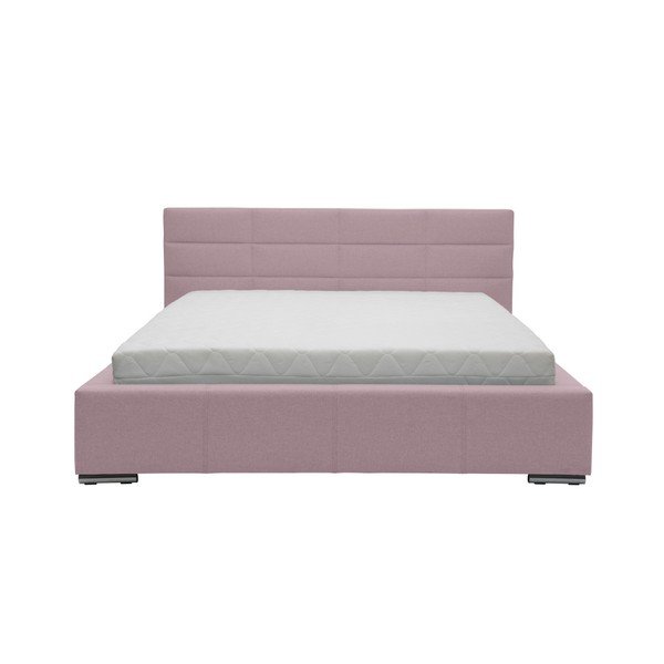 Jasnoróżowe łóżko 2-osobowe Mazzini Beds Reve, 140x200 cm-image-3