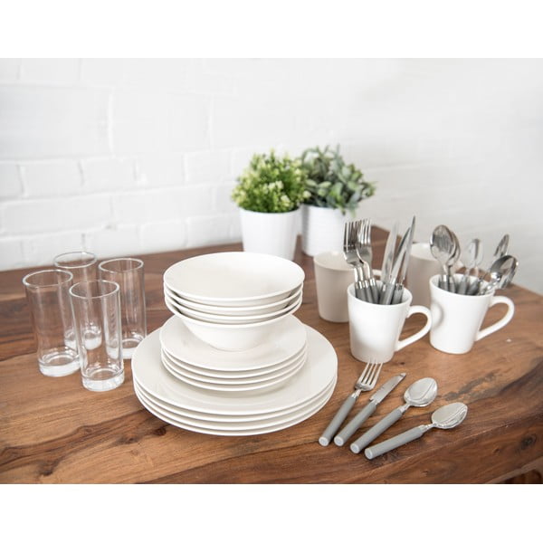 36-częściowy komplet naczyń porcelanowych i sztućców Sabichi Dining-image-1