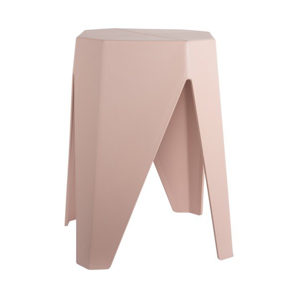 Jasnoróżowy plastikowy stołek Cherish – Leitmotiv-image-2