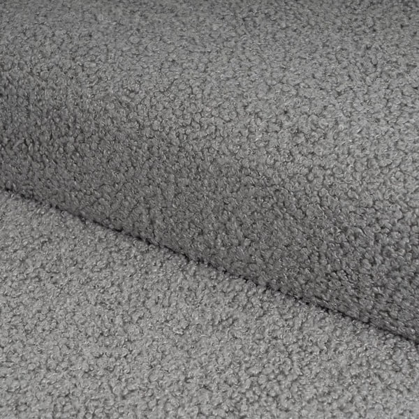 Szary puf z materiału bouclé Folding – Casa Selección-image-1