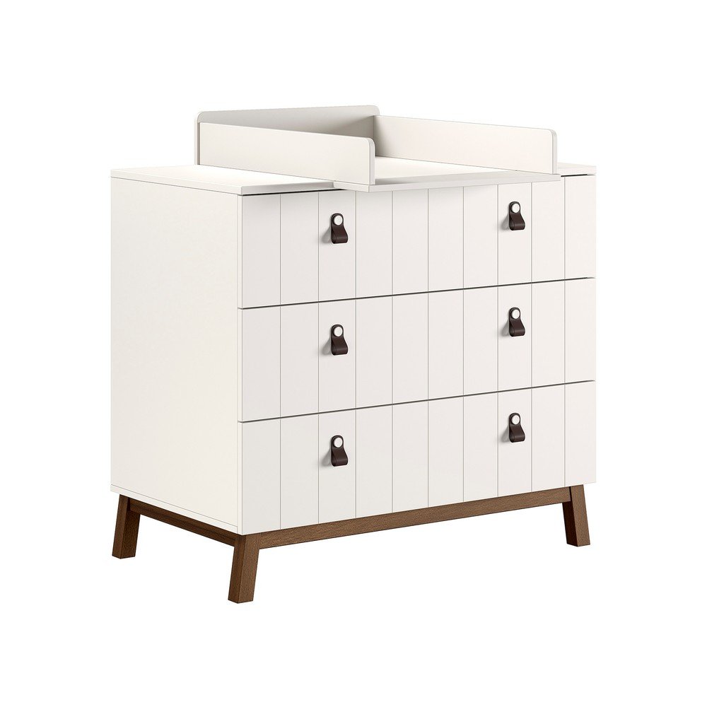 Beżowa komoda dziecięca z przewijakiem 98,5x94x57 cm Sezane – Vipack