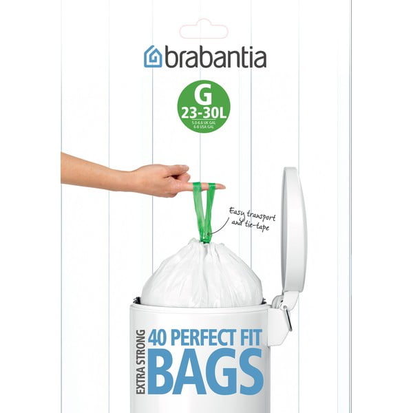 Worki na śmieci zestaw 40 szt. 30 l PerfectFit G – Brabantia