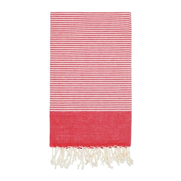 Ręcznik hammam Side Red, 100x180 cm
