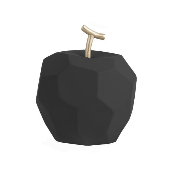 Matowa czarna betonowa figurka PT LIVING Origami Apple