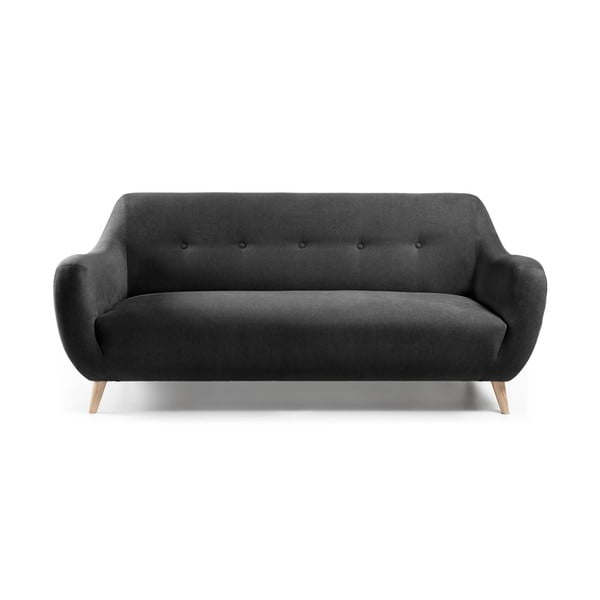 Ciemnoszara sofa Kave Home Opal