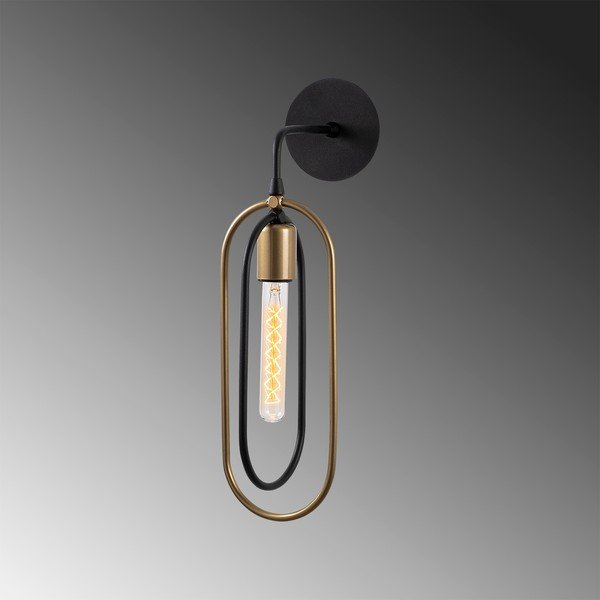 Kinkiet w czarno-złotym kolorze Cerco – Opviq lights-image-3