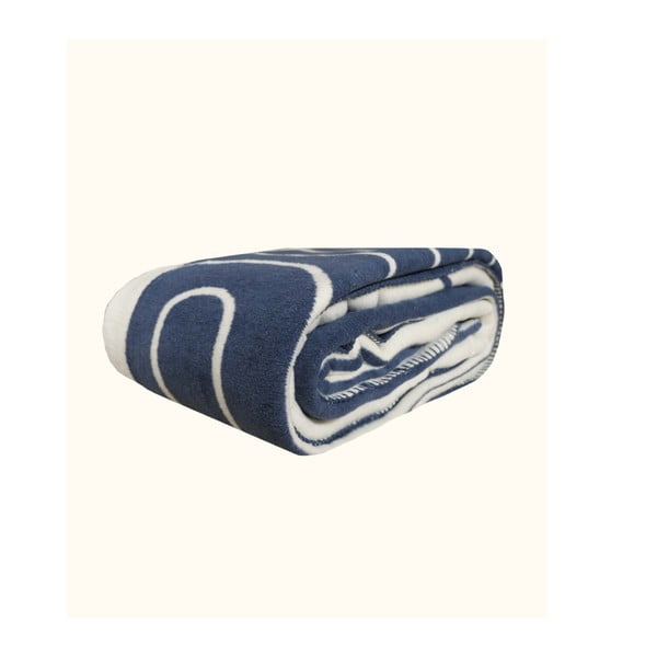 Biało-ciemnoniebieska narzuta na łóżko jednoosobowe 150x200 cm Twin – Oyo Concept-image-2