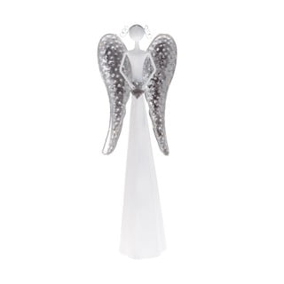 Metalowa figurka anioła z oświetleniem LED Dakls, wys. 40 cm