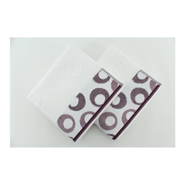 Zestaw 2 ręczników Arion White Lilac, 50x90 cm