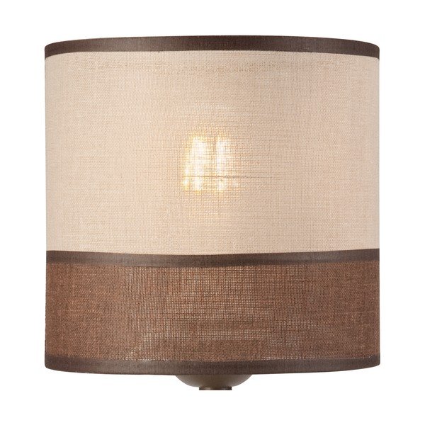 Ciemnobrązowa lampa stołowa z tekstylnym kloszem (wys. 30 cm) Andrea – LAMKUR-image-4