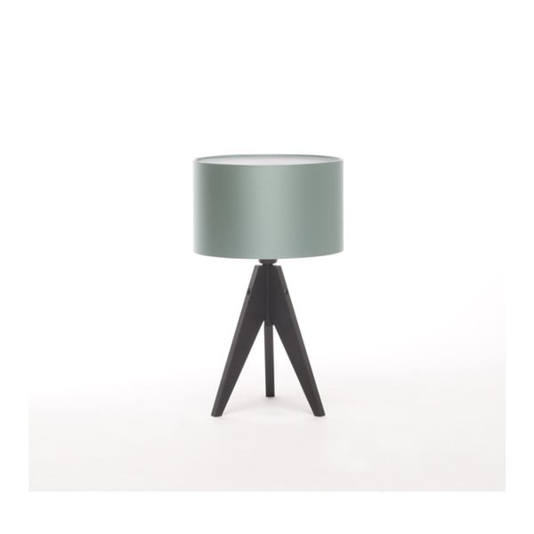 Stalowo-niebieska lampa stołowa 4room Artist, czarna lakierowana brzoza, Ø 25 cm