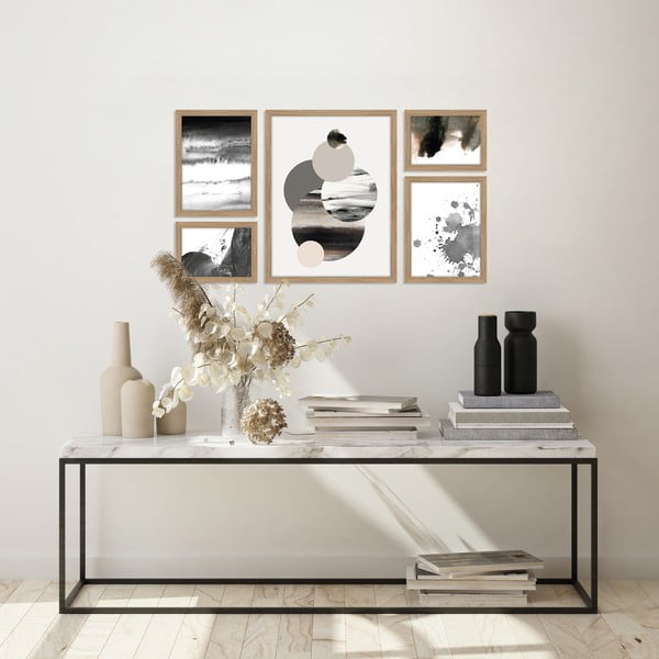 Obrazy zestaw 5 szt. 30x40 cm Planets – Malerifabrikken-image-1