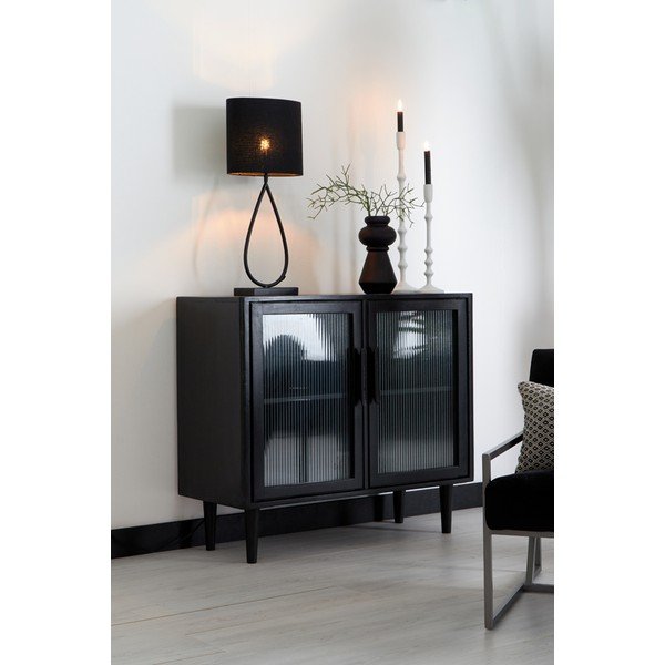 Metalowa podstawa lampy stołowej w kolorze matowej czerni 51 cm Tamsu – Light & Living-image-1