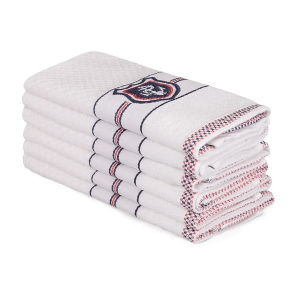 Zestaw 6 beżowych ręczników bawełnianych Beyaz Lucmenno, 30x50 cm