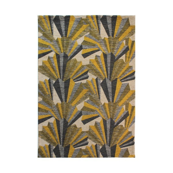 Żółto-szary ręcznie tkany dywan Flair Rugs Fanfare, 200x290 cm