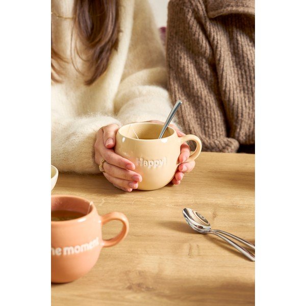 Beżowy kamionkowy kubek 420 ml Muggies – Salt&Pepper-image-1