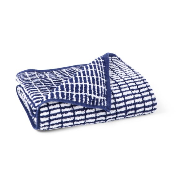 Biały/niebieski ręcznik z mieszanki bambusa frotte 50x100 cm Nuance – JUNA