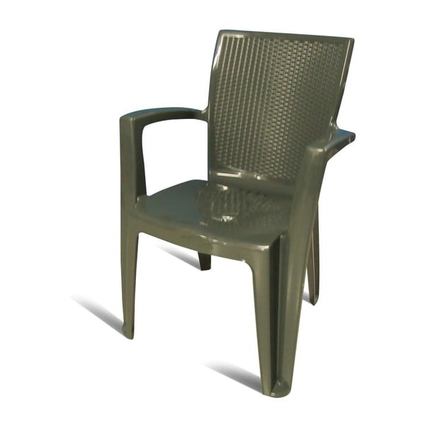 Zielone krzesło sztaplowane z tworzywa sztucznego Ollie
