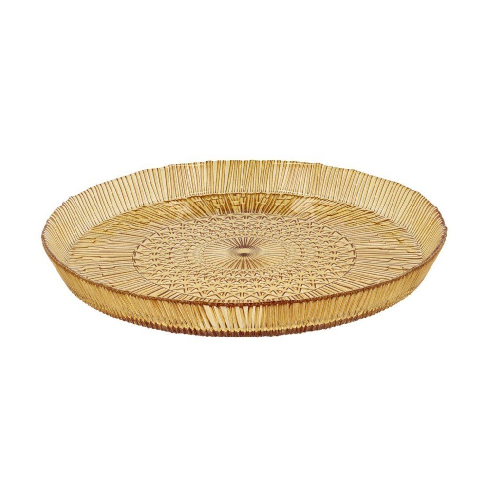 Pomarańczowy szklany półmisek ø 30 cm Kusintha – Bitz