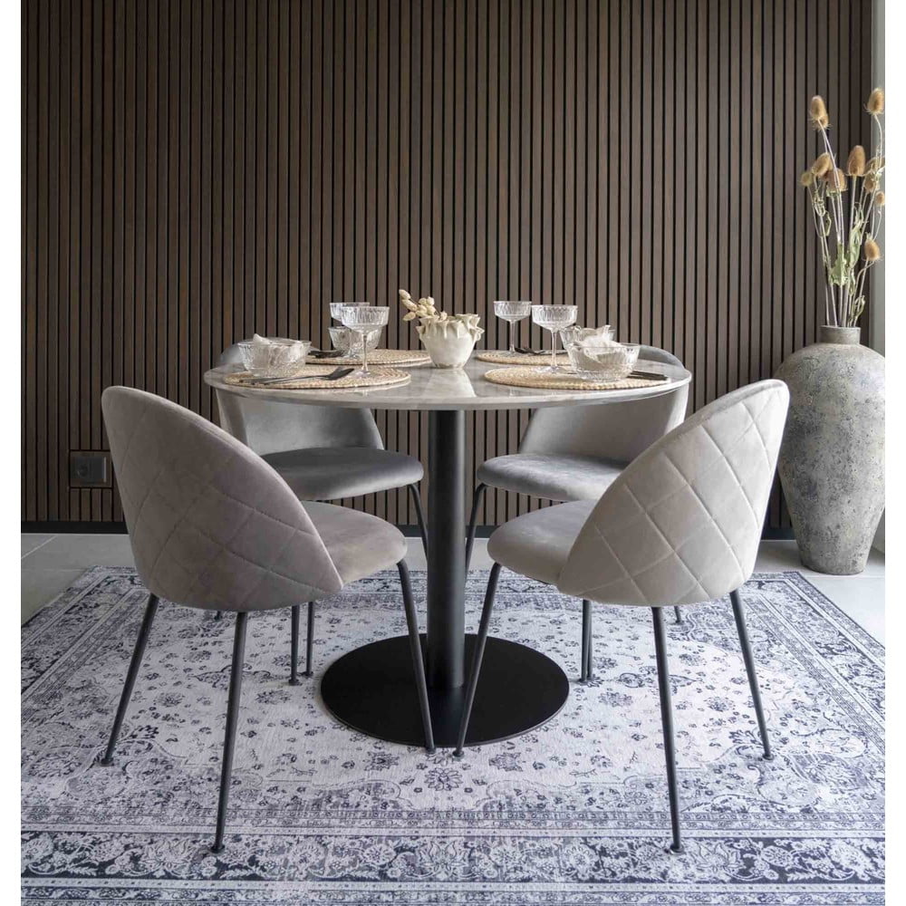 Jasnoszare aksamitne krzesła zestaw 2 szt. Geneve – House Nordic (zdjęcie 2)