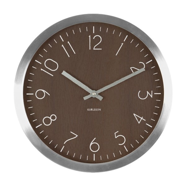 Brązowy zegar Karlsson Wood Charm