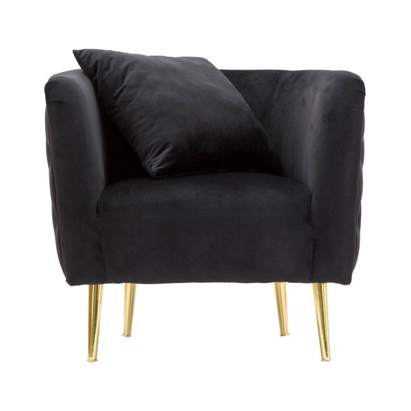 Czarny aksamitny fotel Bucarest – Mauro Ferretti-image-2