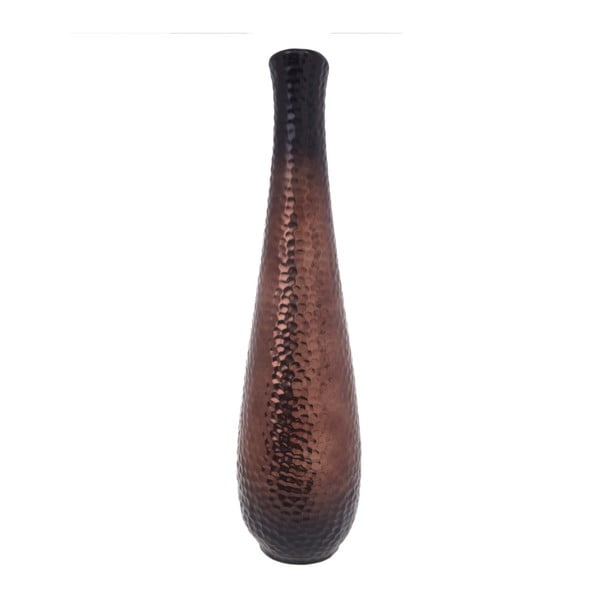 Brązowy wazon ceramiczny z metalicznymi refleksami InArt, wys. 50 cm