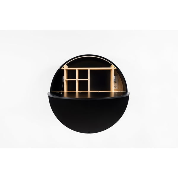 Czarne wielofunkcyjne biurko ścienne EMKO Pill-image-2