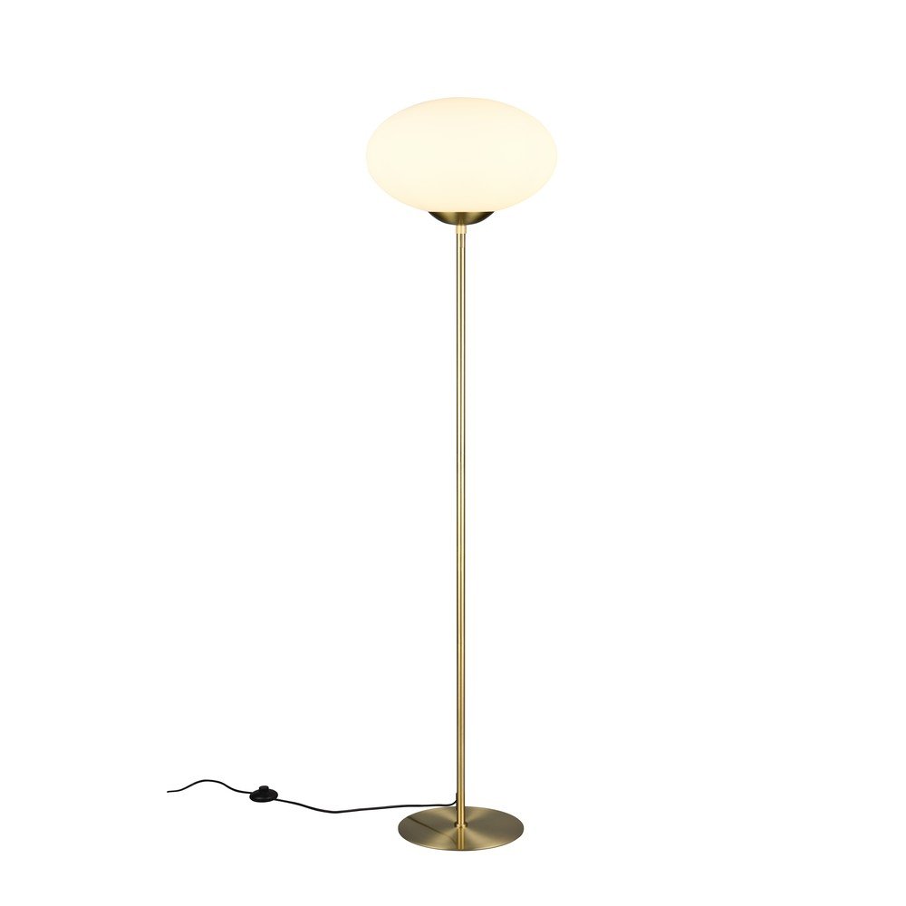 Lampa stojąca w kolorze mosiądzu ze szklanym kloszem (wysokość 150 cm) Fomento – Trio (zdjęcie 5)