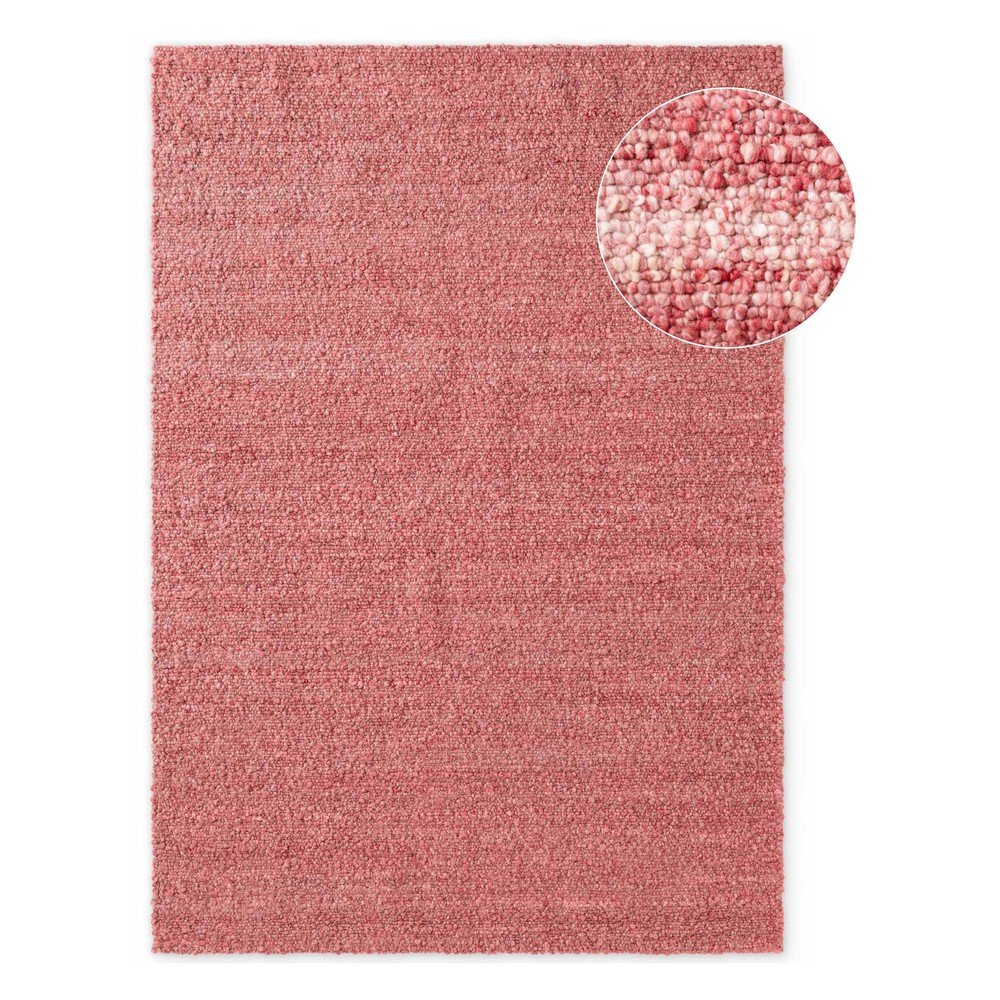 Ciemnoróżowy dywan z materiału bouclé tkany ręcznie 120x170 cm Notting Hill Portobello – Ted Baker