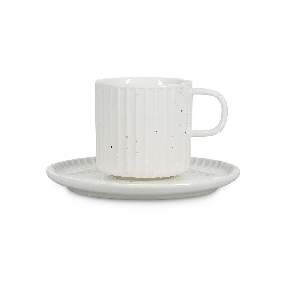 Biała filiżanka new bone china 205 ml Ora Gloss – Salt&Pepper (zdjęcie 6)