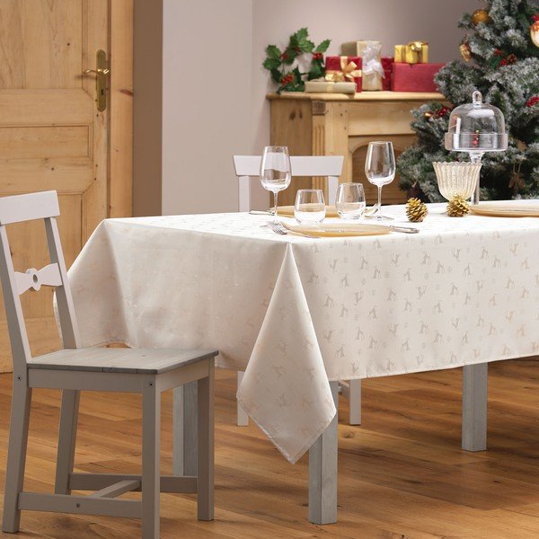 Obrus żakardowy ze świątecznym motywem 140x250 cm Les Rennes – douceur d'intérieur